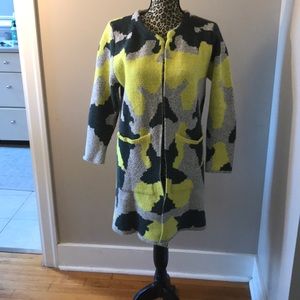 Heavy knit sweater coat